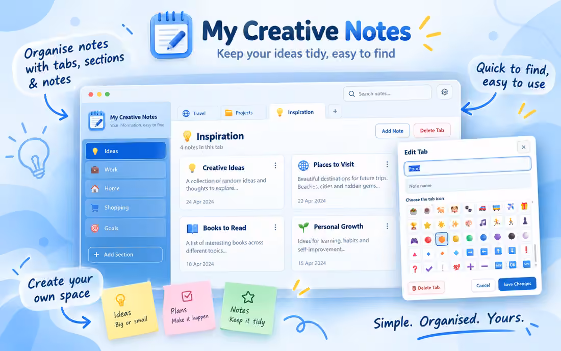 My Creative Notes promotional picture